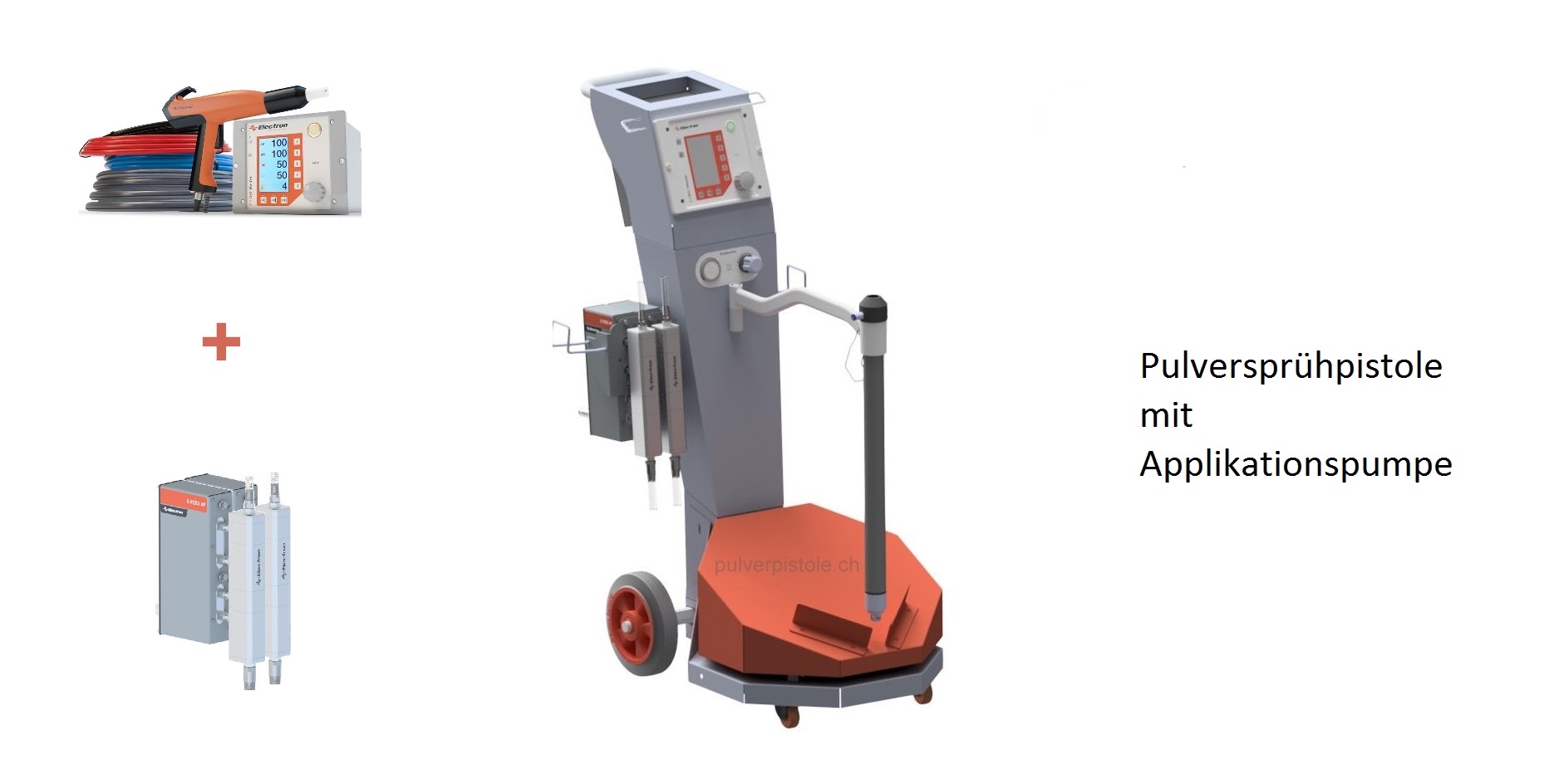 Pulvergerät Pumpensystem